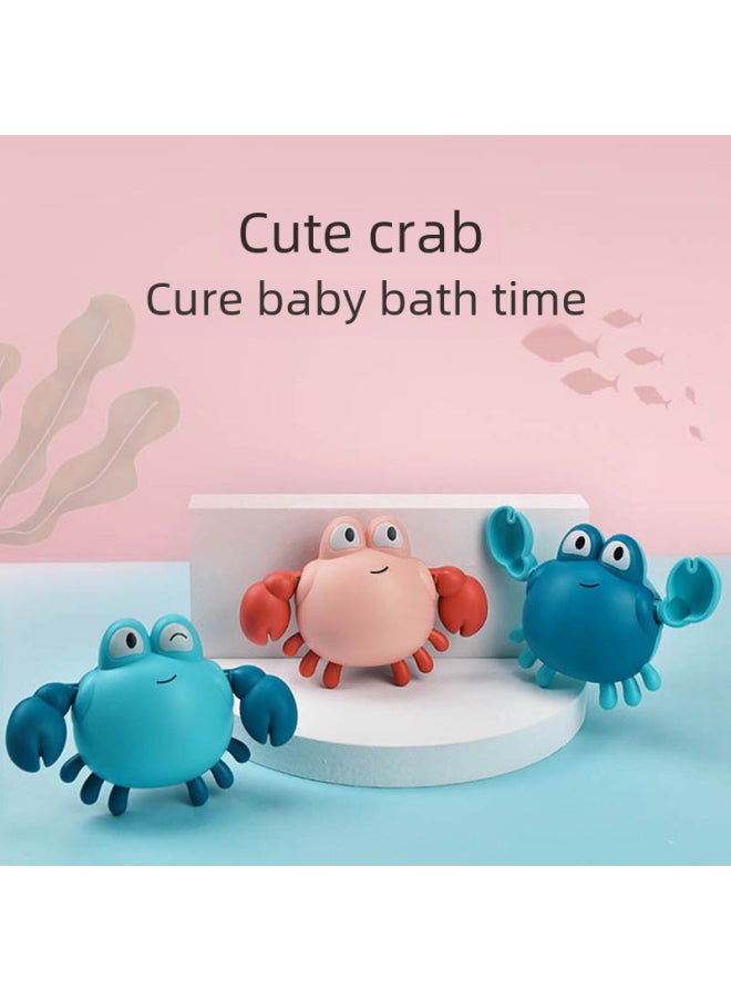 Generic - Cute Baby Bath Toy Water Play Swimming Crab Chain Drive Bath Fun Bathroom Toy-Color:Blue Elephant Shower - Image 1