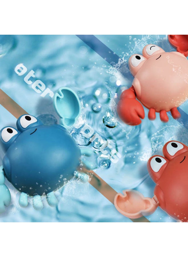 Generic - Cute Baby Bath Toy Water Play Swimming Crab Chain Drive Bath Fun Bathroom Toy-Color:Blue Elephant Shower - Image 1