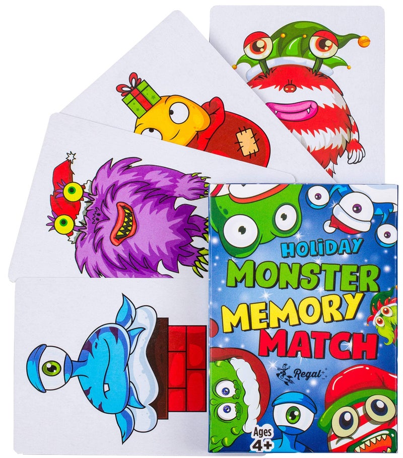 Regal Games Card Games for Kids - Go Fish, Crazy 8's, Old Maid, Slap Jack, Monster Memory Match, Snowball Fight - Holiday-Themed, Simple & Fun Classic Family Table Games - Games May Vary (6 Set) - Image 4
