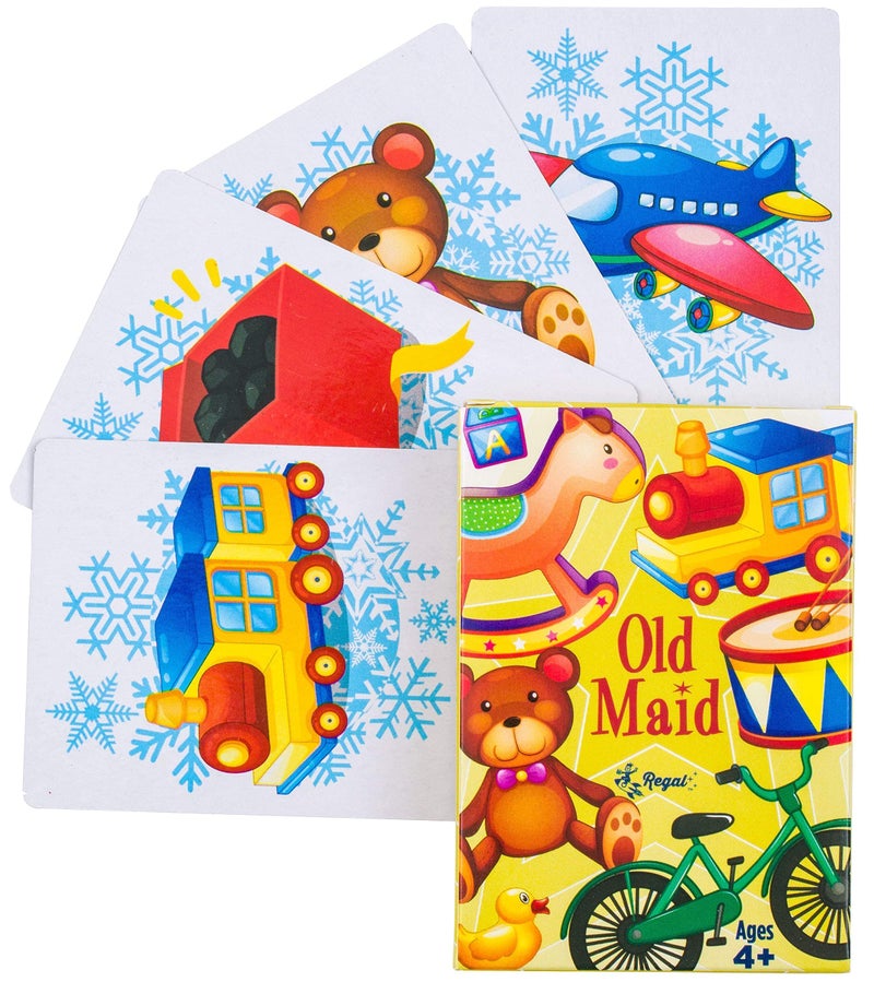 Regal Games Card Games for Kids - Go Fish, Crazy 8's, Old Maid, Slap Jack, Monster Memory Match, Snowball Fight - Holiday-Themed, Simple & Fun Classic Family Table Games - Games May Vary (6 Set) - Image 5