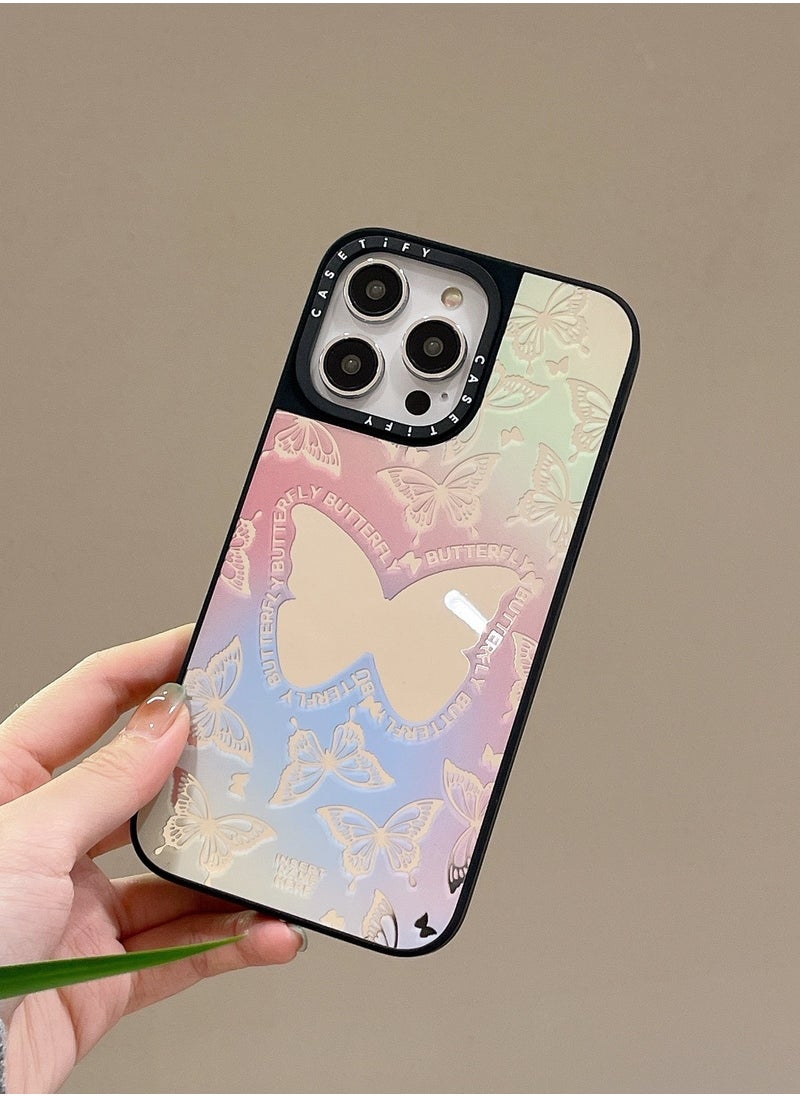 Casetify - Apple iPhone 14 Pro Case Butterfly Pattern Magnetic Adsorption Phone Cover - Mirror Face - Image 1