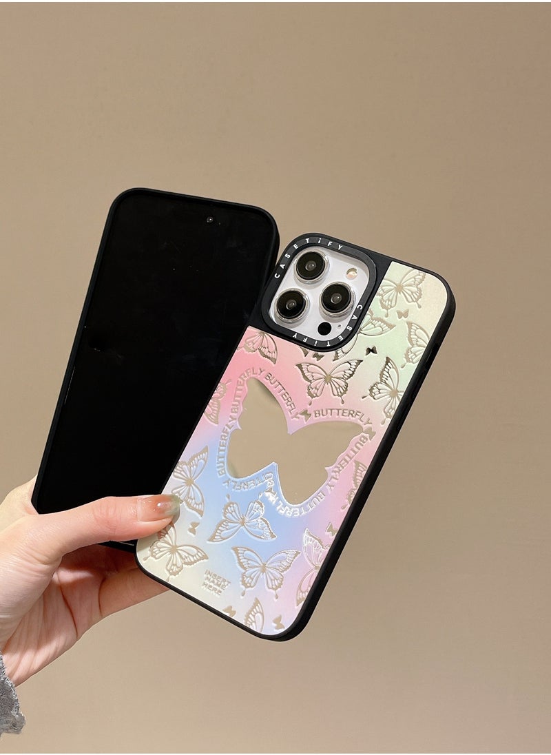 Casetify - Apple iPhone 14 Pro Case Butterfly Pattern Magnetic Adsorption Phone Cover - Mirror Face - Image 1