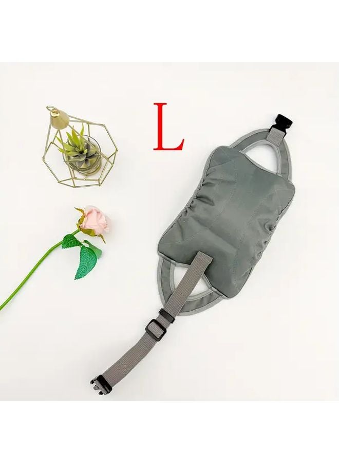 Grey Large Male Dog Diapers Leakproof Adjustable With Disposable Reusable Pads - Image 1