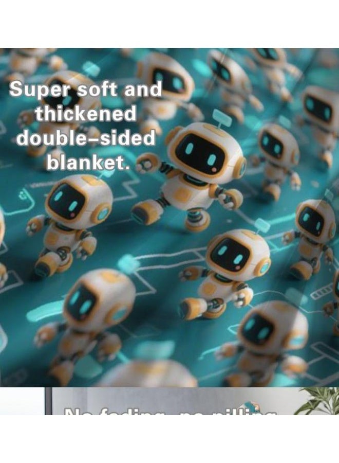 عام بطانية رقيقة من الفانيلا (حرارة ومريحة، ومناسبة للنوم واستخدام اللعبة والغبار والرمل) 150 سم * 200 سم - 709 - Image 5