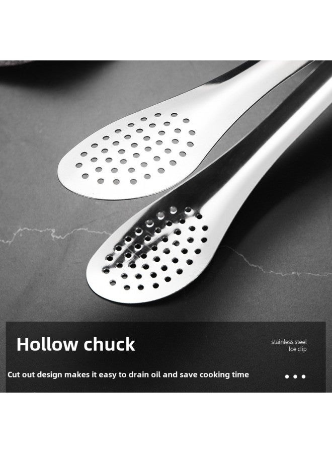 Stainless Steel Food Clips, Buffet Clips, Braised Vegetable Clips, Commercial Thickeneded Vegetable-sharing Special Public Clips, Food Clips-Color:9inch True Color Three-wire Clamp (304) - Image 4