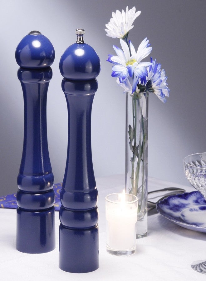 Chef Specialties 10 Inch Imperial Pepper Mill and Salt Shaker Set - Cobalt Blue - Image 2