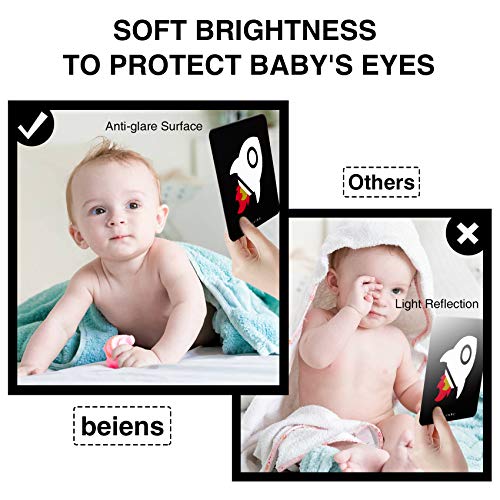 beiens High Contrast Baby Flashcards, Newborn Brain Development Toys, Visual Stimulation Learning Activity Cards, 20 PCs 40 Pages Educational Infants Gift (3-6 Months (Black & White & Color)) - Image 4