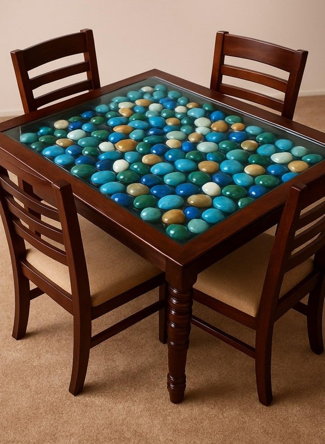 STONE HUB Flat Round Marbles Aquarium Pebbles | Aquarium Decorations & Fillers | Multicolour Shiny Pebble Marble for Vase Fillers Outdoor/Indoor | Garden Decoration (50 Pieces,400 GM) - Image 5