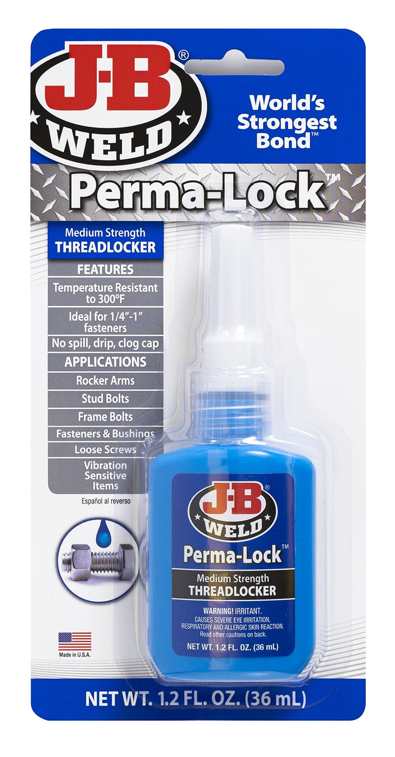 JB Weld 24236 PermaLock Medium Strength Threadlocker  Blue  36 ml