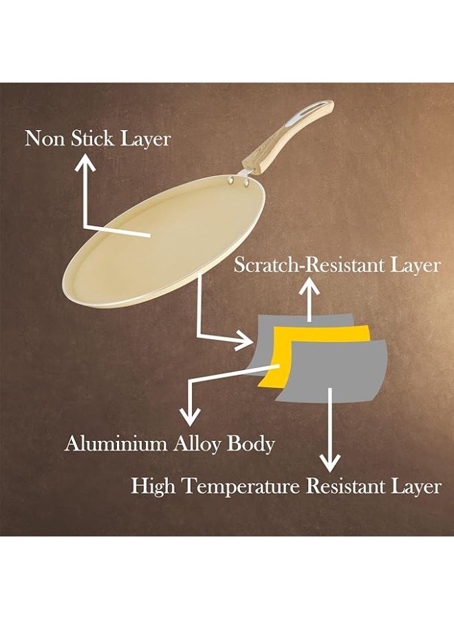COOKWELL Non Stick Dosa Tawa (30 CM, Granite) - Image 2