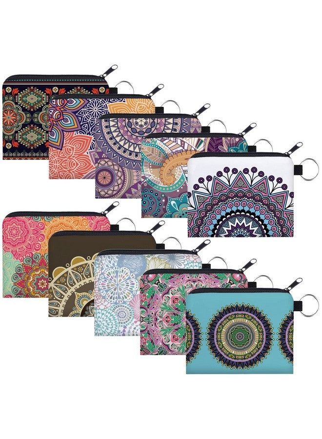 deanfun Coin Purse For Women 10 Pack Purse Pouches For Inside Purse Mini Change Wallet With Zipper Bulk Keychain Cute Tampon Holder For Women -2 - Image 1