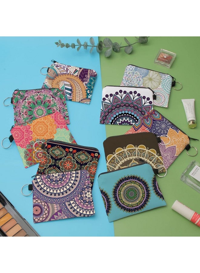 deanfun Coin Purse For Women 10 Pack Purse Pouches For Inside Purse Mini Change Wallet With Zipper Bulk Keychain Cute Tampon Holder For Women -2 - Image 3