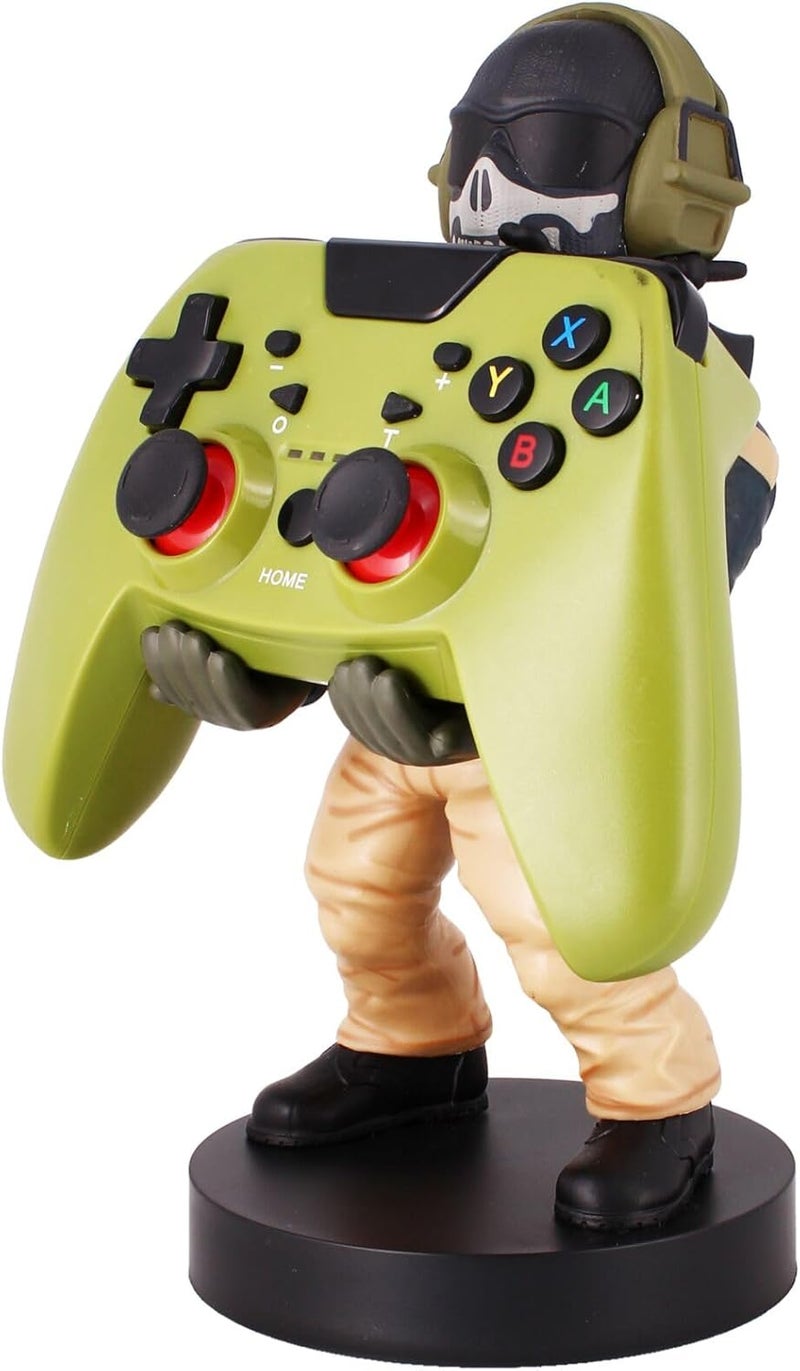 ألعاب رائعة Exquisite Gaming Power Up Factory: Call of Duty: الملازم سايمون "غوست" رايلي - حامل الهاتف المحمول ووحدة التحكم الأصلي، حامل الجهاز، Cable Guys، شخصية مرخصة - Image 1