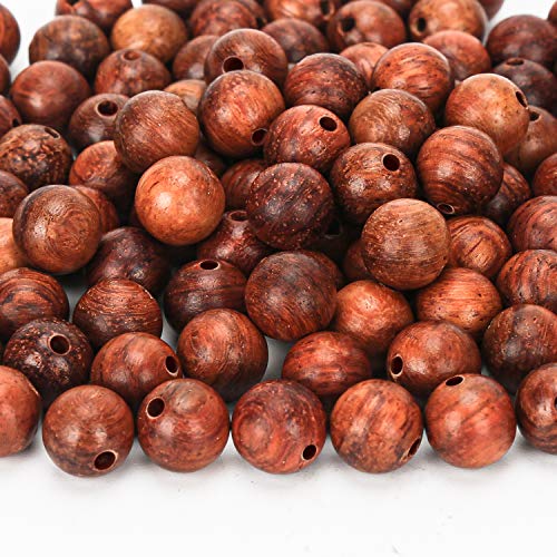 Prometis 200pcs 6mm Natural Sandalwood Round Beads Gorgeous Craft Handmade Polished Spacer Mala Pray Beads with Elastic Cord for Bracelets DIY Rosary Tasbih Jewelry Making - Image 1