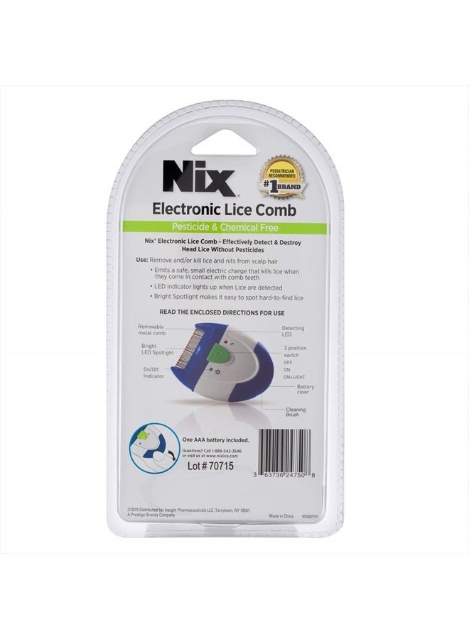 NIX Electronic Lice Comb, Instantly Kills Lice & Eggs and Removes From Hair - Image 5