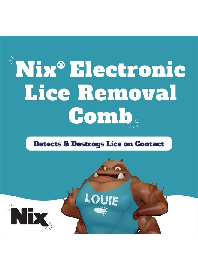 NIX Electronic Lice Comb, Instantly Kills Lice & Eggs and Removes From Hair - Image 2