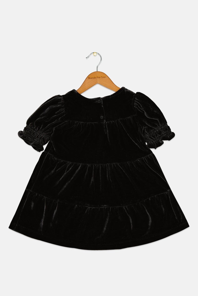 GAP Toddlers Girl Textured Dress, Black - Image 2