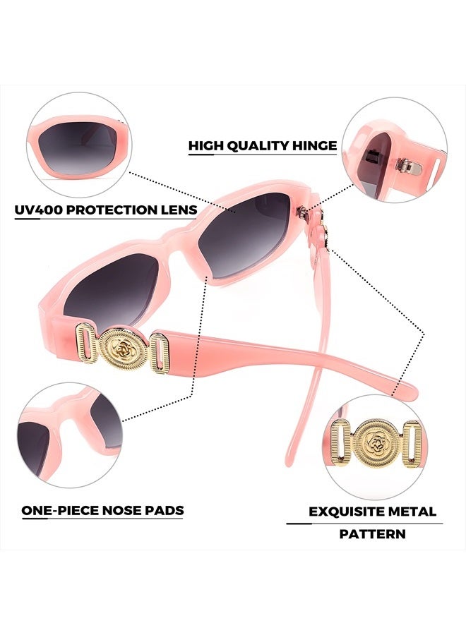 FEISEDY Retro Trendy Rectangle Sunglasses Women Men Vintage 90s Small Narrow Square Sunglasses B2322  - Image 5