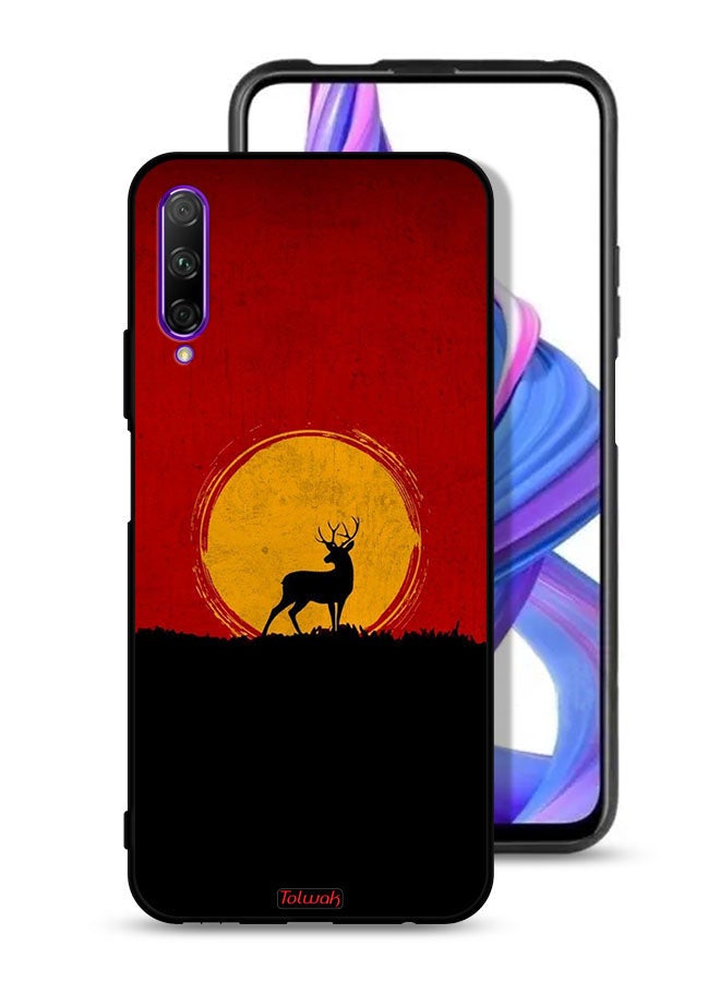 Tolwak Huawei Y9s Protective Case Cover Deer And Moon Artwork - Image 1