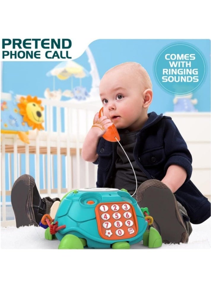 طفل نقي ألعاب أطفال من عمر 6 إلى 12 شهرًا، ألعاب أطفال موسيقية على شكل سلحفاة تزحف من عمر 12 إلى 18 شهرًا، لعبة تعليمية للتعلم المبكر مزودة بالضوء والصوت، لعبة عيد ميلاد للأطفال الصغار من عمر 7 إلى 11 شهرًا، من عمر سنة إلى سنتين - Image 4