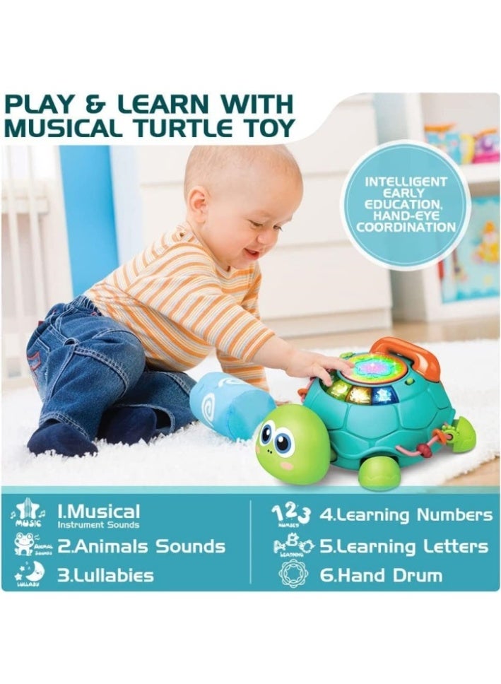 طفل نقي ألعاب أطفال من عمر 6 إلى 12 شهرًا، ألعاب أطفال موسيقية على شكل سلحفاة تزحف من عمر 12 إلى 18 شهرًا، لعبة تعليمية للتعلم المبكر مزودة بالضوء والصوت، لعبة عيد ميلاد للأطفال الصغار من عمر 7 إلى 11 شهرًا، من عمر سنة إلى سنتين - Image 3