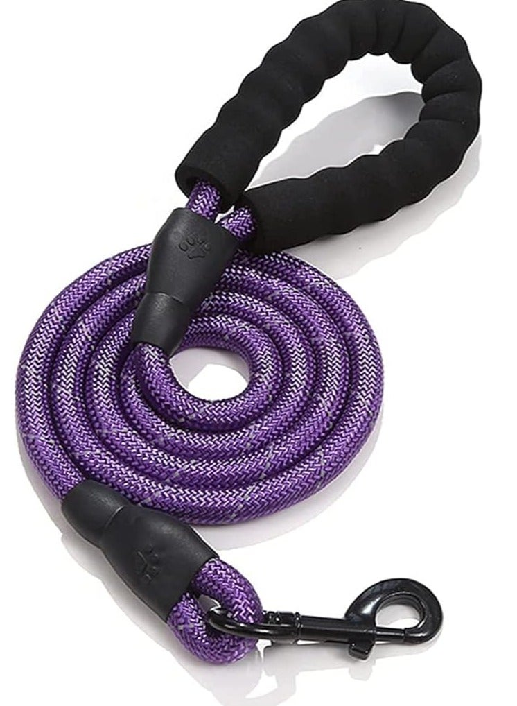 AtDone Strong Leash Dog Leash, Strong Dog Lead Nylon Durable Dog Leash with Comfortable Padded Handle and Highly Reflective Threads for Small, Mediu