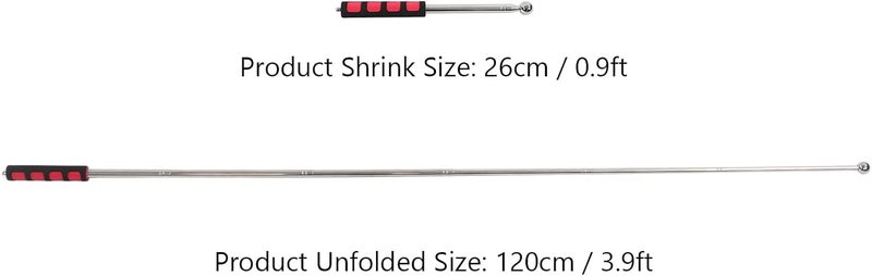 Worldwide simple practical design 2Pcs 120cm Portable Guide Flag Pole Stainless Steel Handheld Flagpole Telescoping Extendable Handheld Flagpole for Tour Guides Outdoor Activities Teachers Students All budget friendly options - Image 2