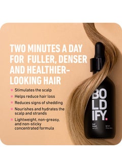 Boldify BOLDIFY Hair Growth Serum - 2 oz, 30 Natural Boosters + 4 Clinically Proven Peptides, Lightweight Non-Greasy Scalp Treatment for Thicker, Fuller Hair for Women & Men  - Image 2
