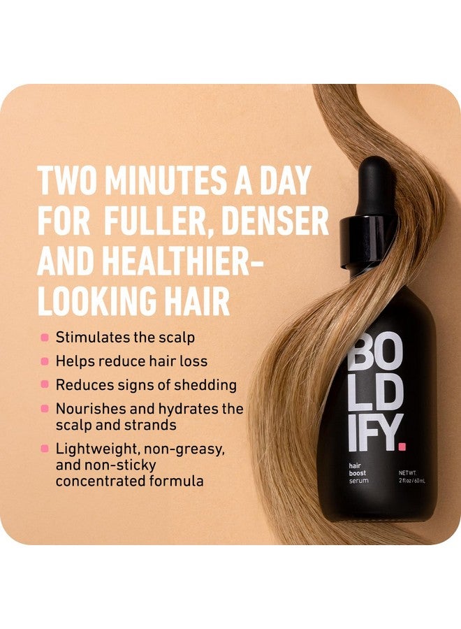 BOLDIFY Hair Growth Serum - 2 oz, 30 Natural Boosters + 4 Clinically Proven Peptides, Lightweight Non-Greasy Scalp Treatment for Thicker, Fuller Hair for Women & Men - Image 2