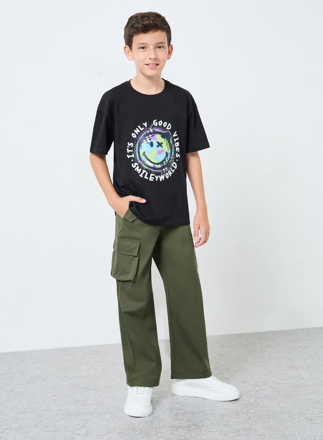 Styli Boys Olive Green Cargo Pants - Image 2