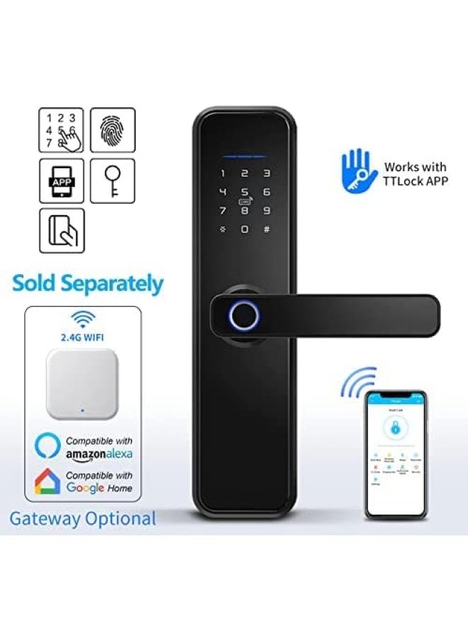 ROBUSTLINE Electronic Smart Front Door Lock- 5 Function Fingerprint Digital Deadbolt Smart Ic Card Keyless Bluetooth Key Smart App Remote Control For Commercial And Home Use. 2 Years Warranty - Image 3