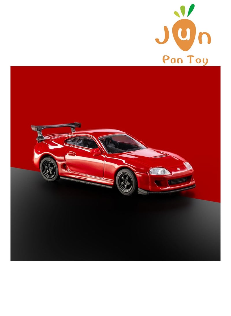 Majorette Original Majorette Collection 1995 Toyota Supra JZA80 Red Diecast Model Car 164 Scale Metal Chassis Rubber Tires Show Case Vehicles Hobby Toy Gifts Collectors 14 Years Plus - Image 2