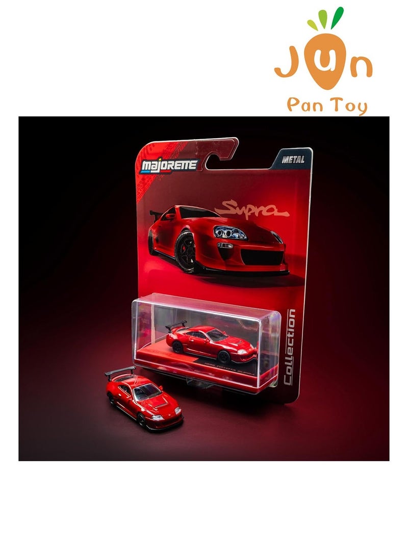 Majorette Original Majorette Collection 1995 Toyota Supra JZA80 Red Diecast Model Car 164 Scale Metal Chassis Rubber Tires Show Case Vehicles Hobby Toy Gifts Collectors 14 Years Plus - Image 4