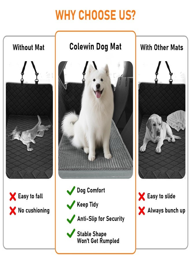 Colewin Dog Bed Mat for Car Backseat,Colewin Non-slip Waterproof Car Seat Mat for Dogs&Pets with 2-Inch Thick Foam & Easy Clean Dog Pad Cover Suitable for Travel,Camp,Home,NOT Include Extender(23.5x51in,Grey) - Image 2