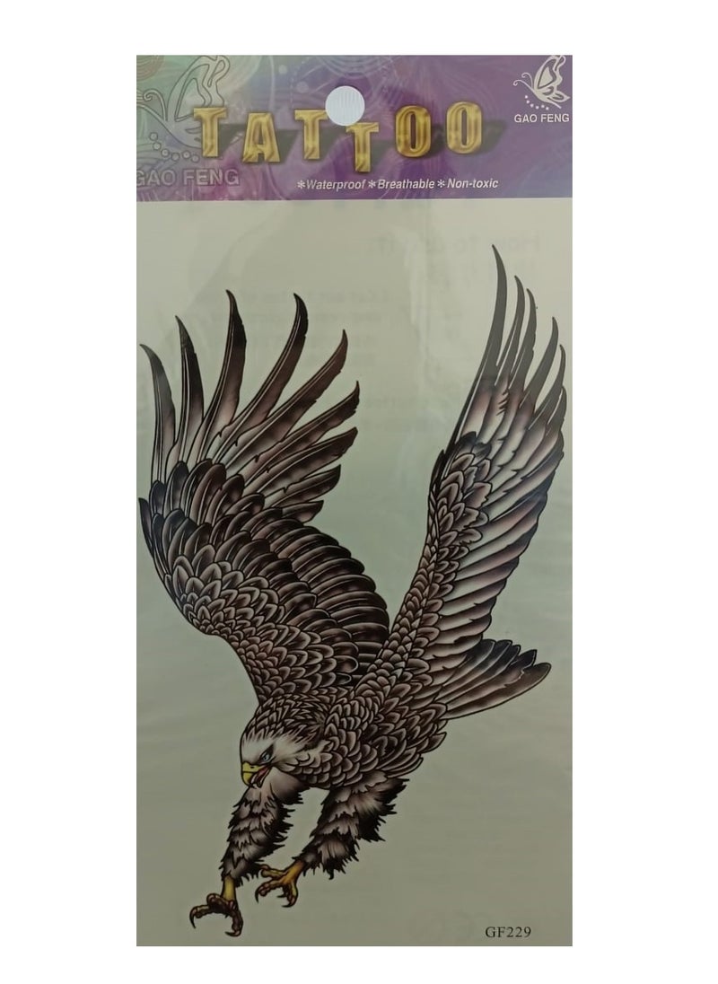 Generic - Temporary tattoo in the form of a colorful eagle with a beautiful and eye-catching design - Image 1