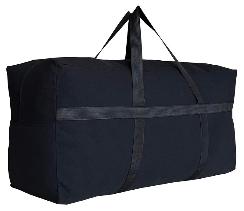 DoYiKe Extra Large Canvas Storage Duffle Bag with Zippers and Handles, Big Foldable Duffle Bag for Travel - 42x23x13.5Inch - Image 1