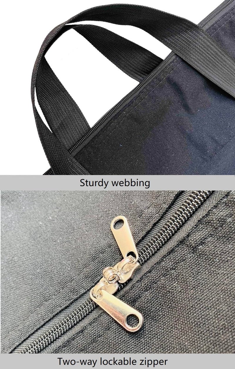 DoYiKe Extra Large Canvas Storage Duffle Bag with Zippers and Handles, Big Foldable Duffle Bag for Travel - 42x23x13.5Inch - Image 3