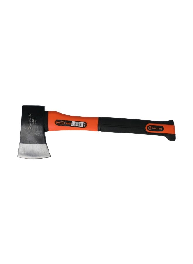 Tactix High Quality Compact Axe with Fiberglass Handle Orange and Black 600 g 224001 - Image 1