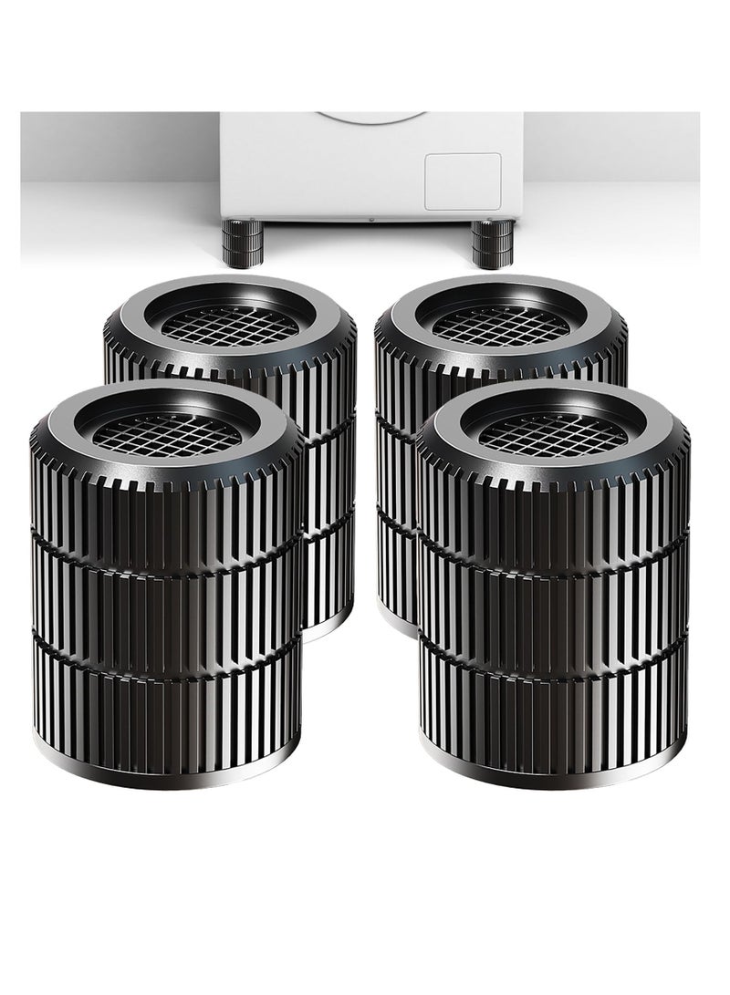 4-Pack Anti-Vibration Pads for Washing Machines & Dryers - Stackable, Non-Slip Shock Absorbers for Noise Reduction & Pedestal Protection, Fits Most Models - Image 1