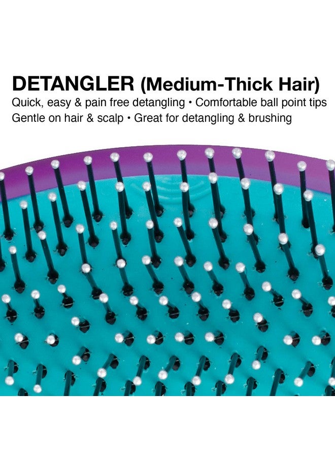 Olivia Garden Livia Garden Og Brush Detangler Pocketsize Perfect For Travel And Onthego Removable Cushion Scalp Hugging Shape Massages The Scalp For Wet Or Dry Hair For Women Men And Children Purple - Image 4