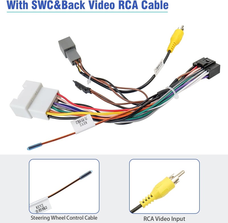 Jayubien 16Pin ISO Radio Wire Harness to 20Pin Stereo Connector for Mitsubishi Vehicles - Image 5