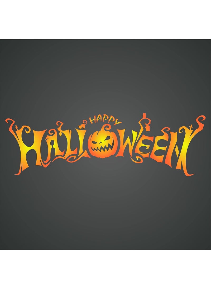 Usnyabni - Stencils for Walls: Happy Halloween Stencil, 14 x 4.5 inch (M) - Scary Halloween Yard Sign Stencils for Painting Template - Image 1