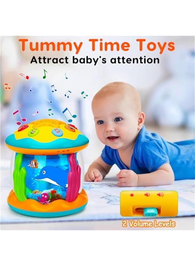 Baby Toys 6 to 12 Months Musical Light Up Tummy Time Toy Ocean Rotating Projector for Infant 3-6 7 8 9 12-18 Month Baby Learning Crawling Birthday for 1 2 3 Year Old Boys Girls - Image 3