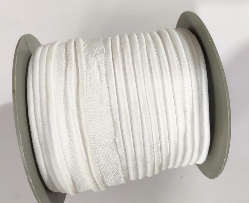 OMX Piping lace Border, Total 35 Mtr of Piping Cord Trim Lace Dori Piping Thread Gota Trim Laces and Borders for Bridal Ethnic Dresses Suits (White) - Image 1