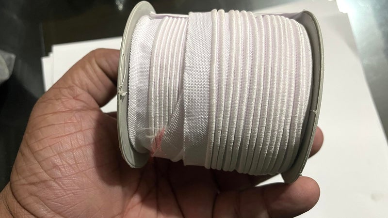 OMX Piping lace Border, Total 35 Mtr of Piping Cord Trim Lace Dori Piping Thread Gota Trim Laces and Borders for Bridal Ethnic Dresses Suits (White) - Image 3