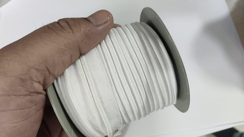 OMX Piping lace Border, Total 35 Mtr of Piping Cord Trim Lace Dori Piping Thread Gota Trim Laces and Borders for Bridal Ethnic Dresses Suits (White) - Image 5