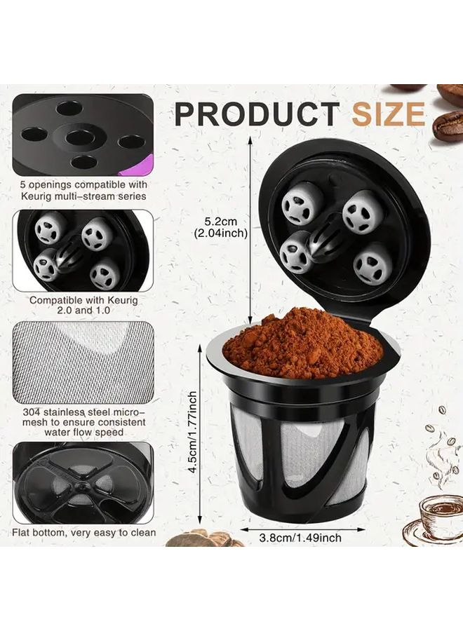 2 Pack Reusable K Cups for Keurig Universal Refillable Coffee Pods Black Purple - Image 2
