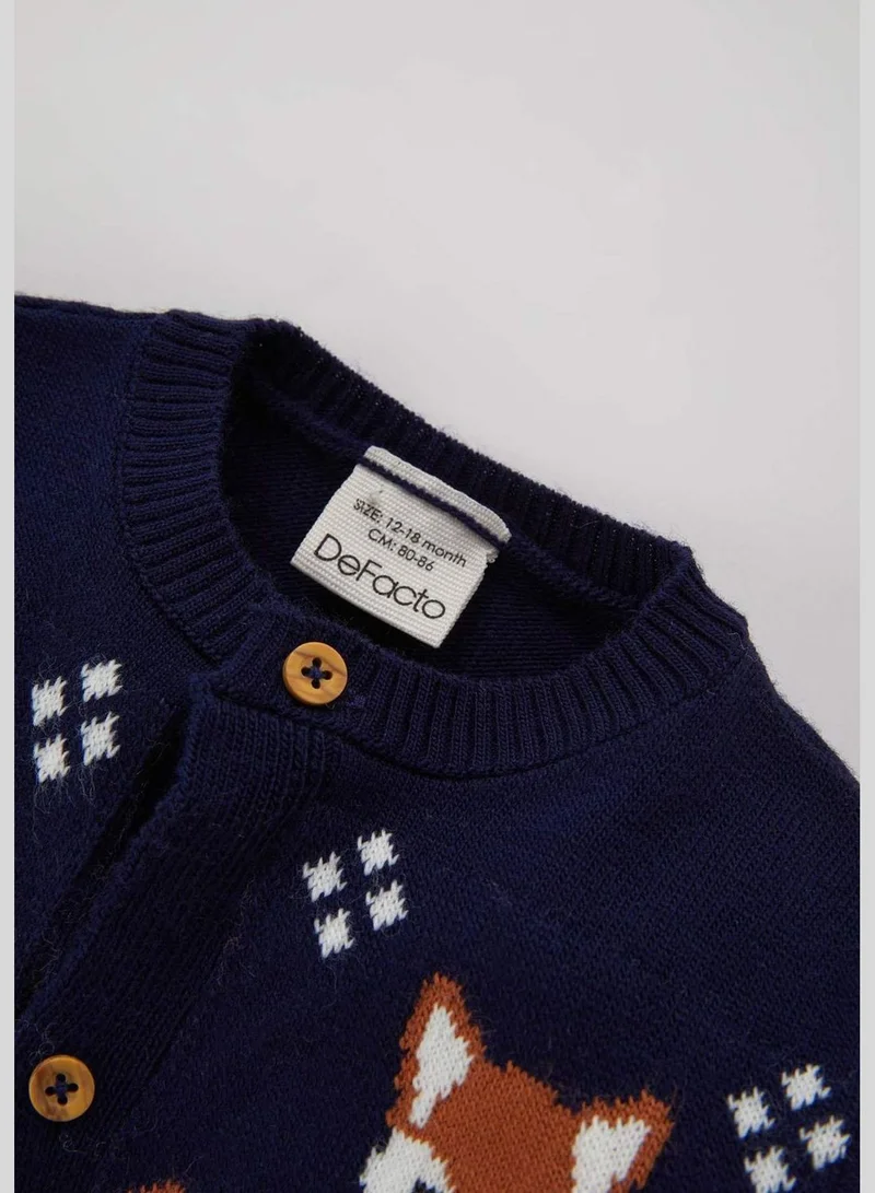 DeFacto BabyBoy Bike Neck Long Sleeve Tricot Overalls