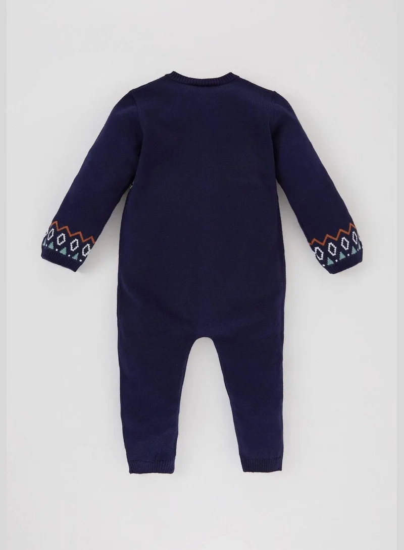 DeFacto BabyBoy Bike Neck Long Sleeve Tricot Overalls