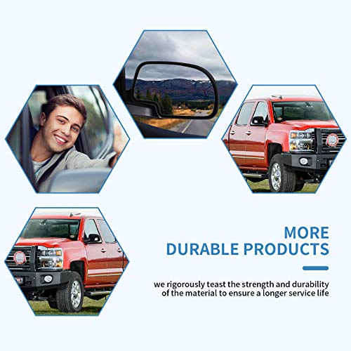 ECCPP Door Mirrors High Performance LH+RH Side Mirror Replacement Driver+Right Side Mirror with Power Adjusted Heated for 2003-2006 for Chevy Silverado Suburban Tahoe for GMC Sierra Yuk - Image 5